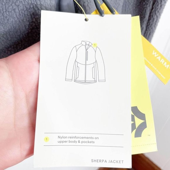 NEW All In Motion Men’s Gray Sherpa Jacket Size Small - Picture 6 of 9